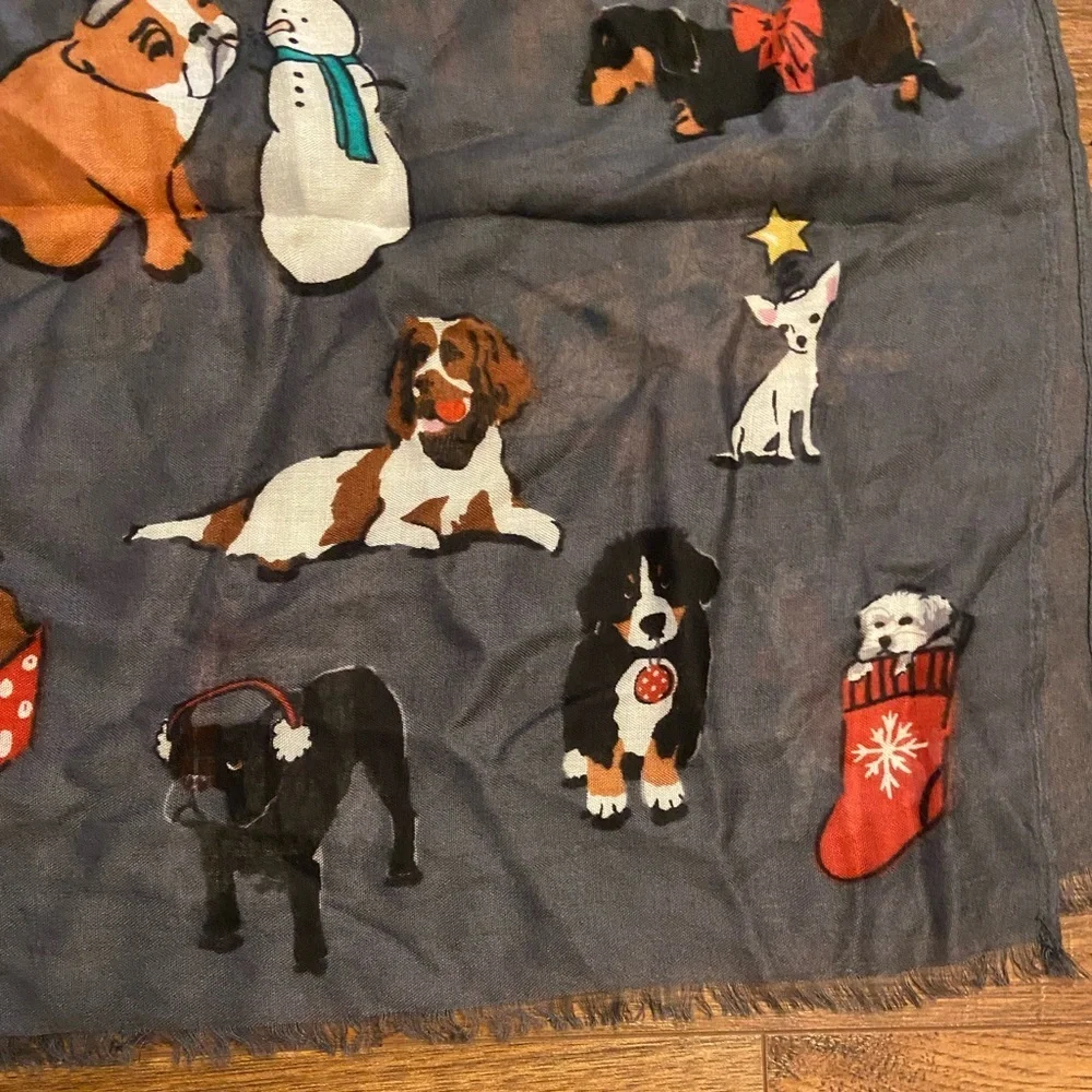 NWT vera bradley soft fringe scarf holiday dogs Dog Breeds Labrador Dachshund